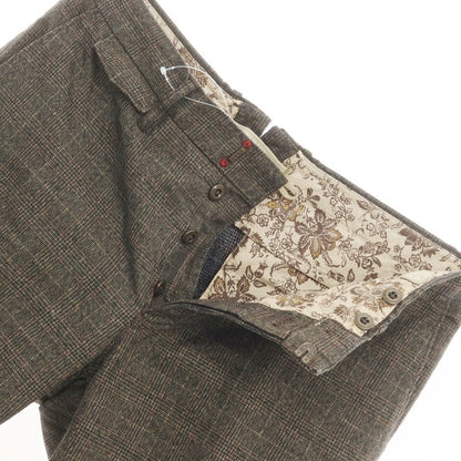 [Used] INCOTEX Cotton Check Casual Slacks Pants Brown [Size 32] [BRW] [S/S] [Condition Rank B] ​​[Men&