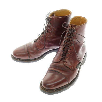 【中古】パラブーツ Paraboot レザー ストレートチップ レースアップ ブーツ レッドブラウン【 8 1/2 】【 状態ランクD 】【 メンズ 】