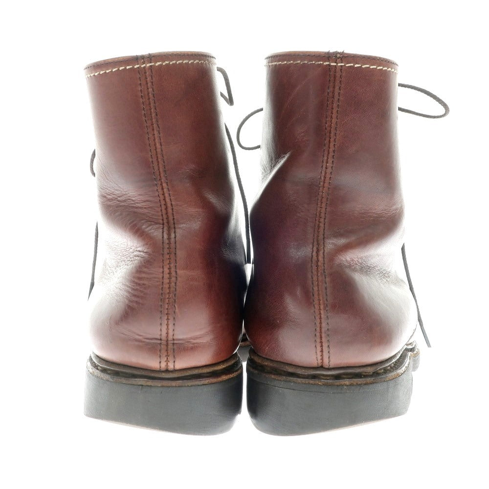 【中古】パラブーツ Paraboot レザー ストレートチップ レースアップ ブーツ レッドブラウン【 8 1/2 】【 状態ランクD 】【 メンズ 】