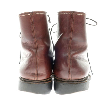 【中古】パラブーツ Paraboot レザー ストレートチップ レースアップ ブーツ レッドブラウン【 8 1/2 】【 状態ランクD 】【 メンズ 】