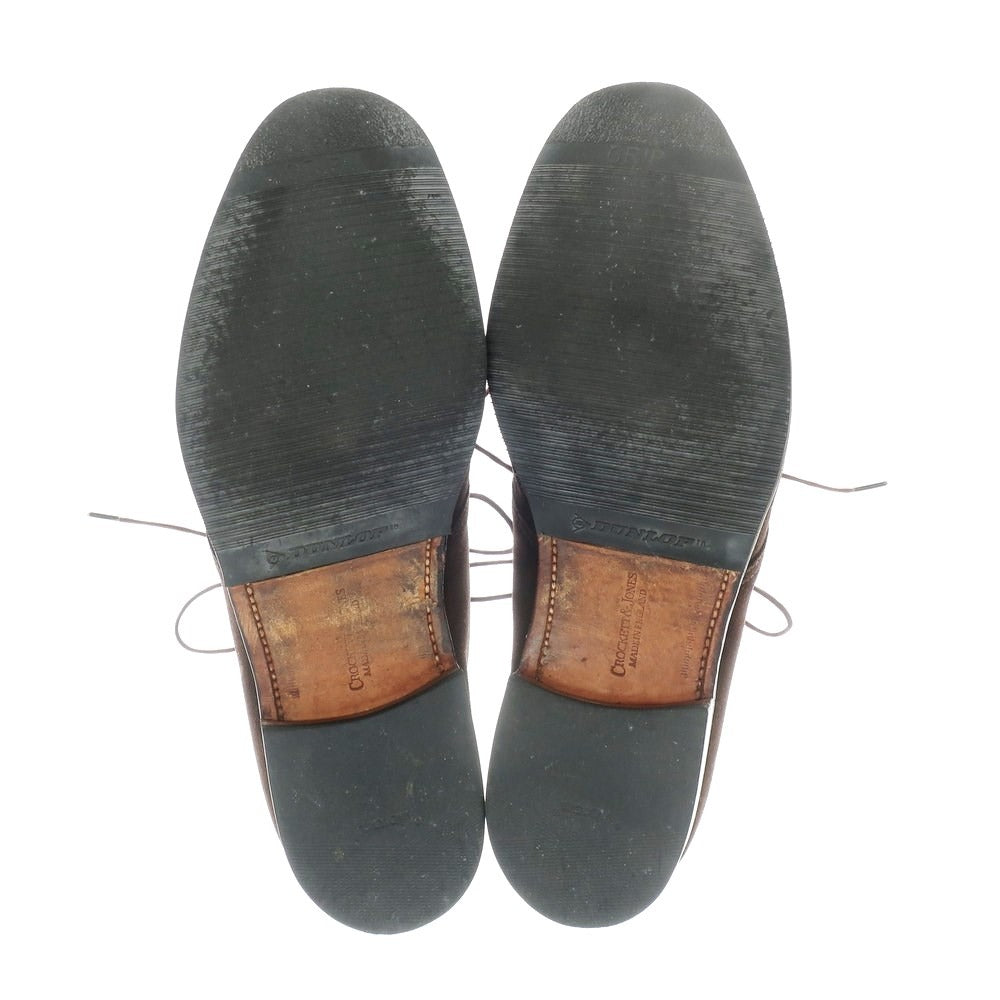 【中古】クロケットアンドジョーンズ CROCKETT&amp;JONES CHERTSEY スエード チャッカブーツ ブラウン【 9E 】【 状態ランクB 】【 メンズ 】