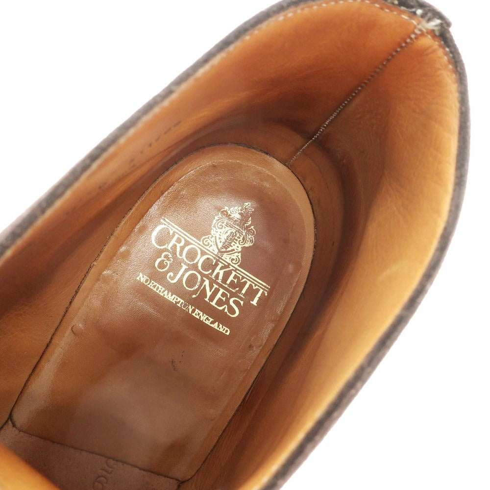 【中古】クロケットアンドジョーンズ CROCKETT&amp;JONES CHERTSEY スエード チャッカブーツ ブラウン【 9E 】【 状態ランクB 】【 メンズ 】