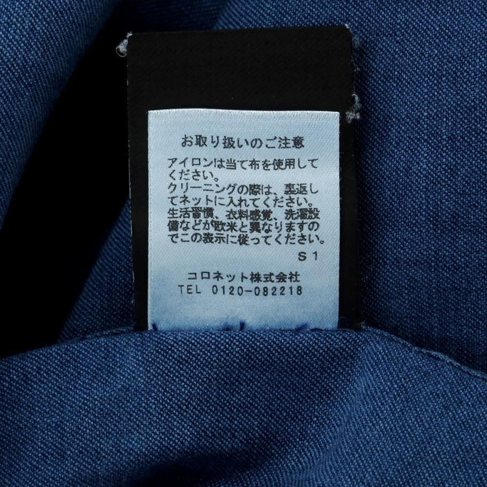 【中古】ヤコブコーエン JACOB COHEN コットン ワイドカラー カジュアルシャツ ネイビー【 39 】【 状態ランクB 】【 メンズ 】