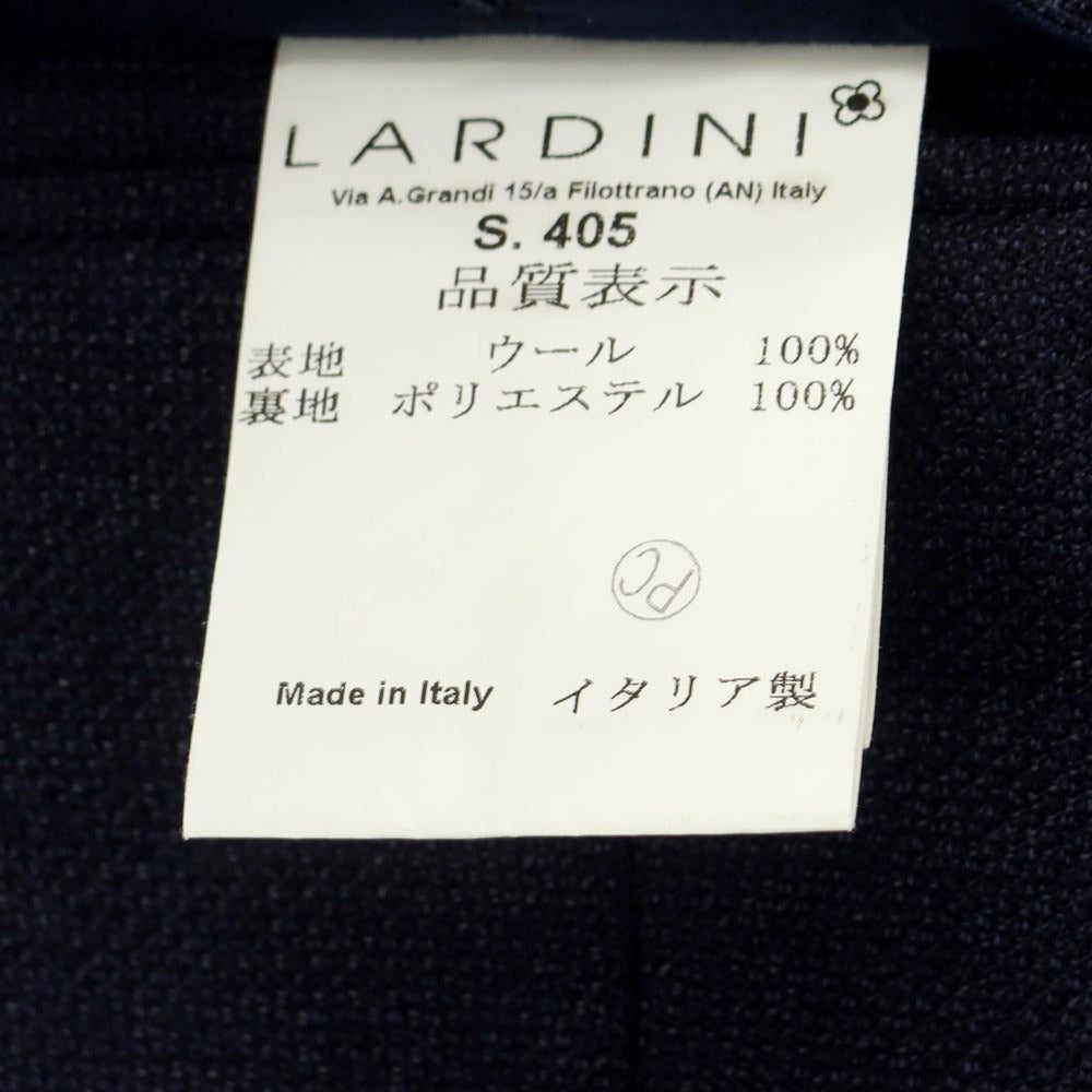 【中古】ラルディーニ LARDINI ウール セットアップ 3つボタンスーツ
 ネイビー【サイズ46】【NVY】【S/S】【状態ランクA】【メンズ】
【759272】[APD]