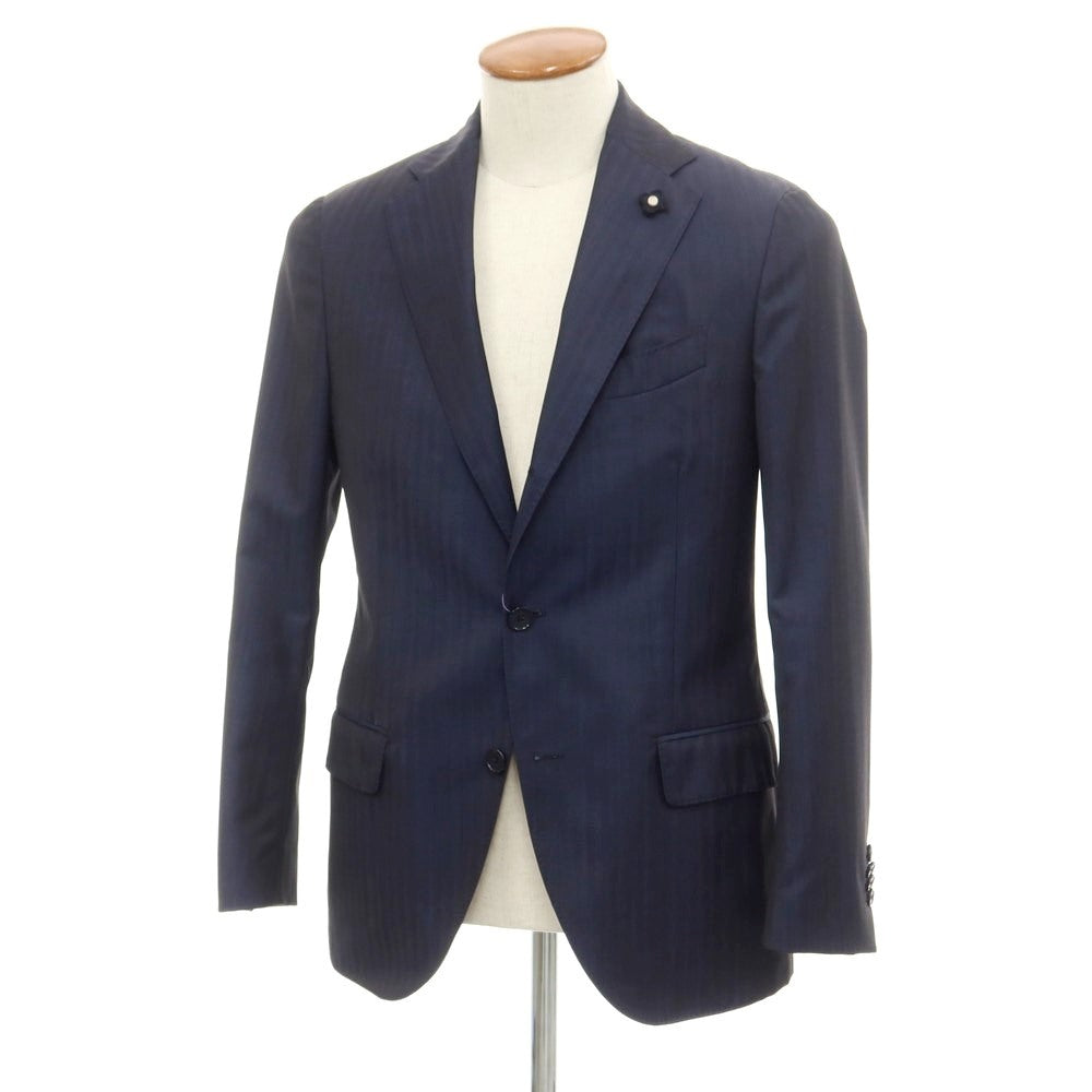 [Used] LARDINI wool tailored jacket, navy [46] [Condition rank B] ​​[Men&