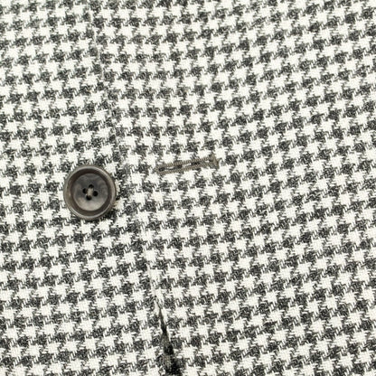 [Used] DE PETRILLO wool linen houndstooth pattern tailored jacket charcoal gray x white [46] [Condition rank B] ​​[Men&