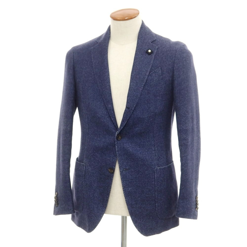 [Used] LARDINI wool linen tailored jacket, mixed navy [46] [Condition: C] [Men&