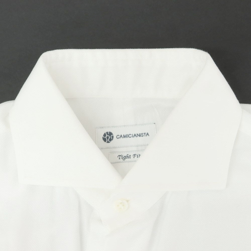 [Used] CAMICIANISTA Oxford Cotton Dress Shirt White [39] [Condition Rank B] ​​[Men&