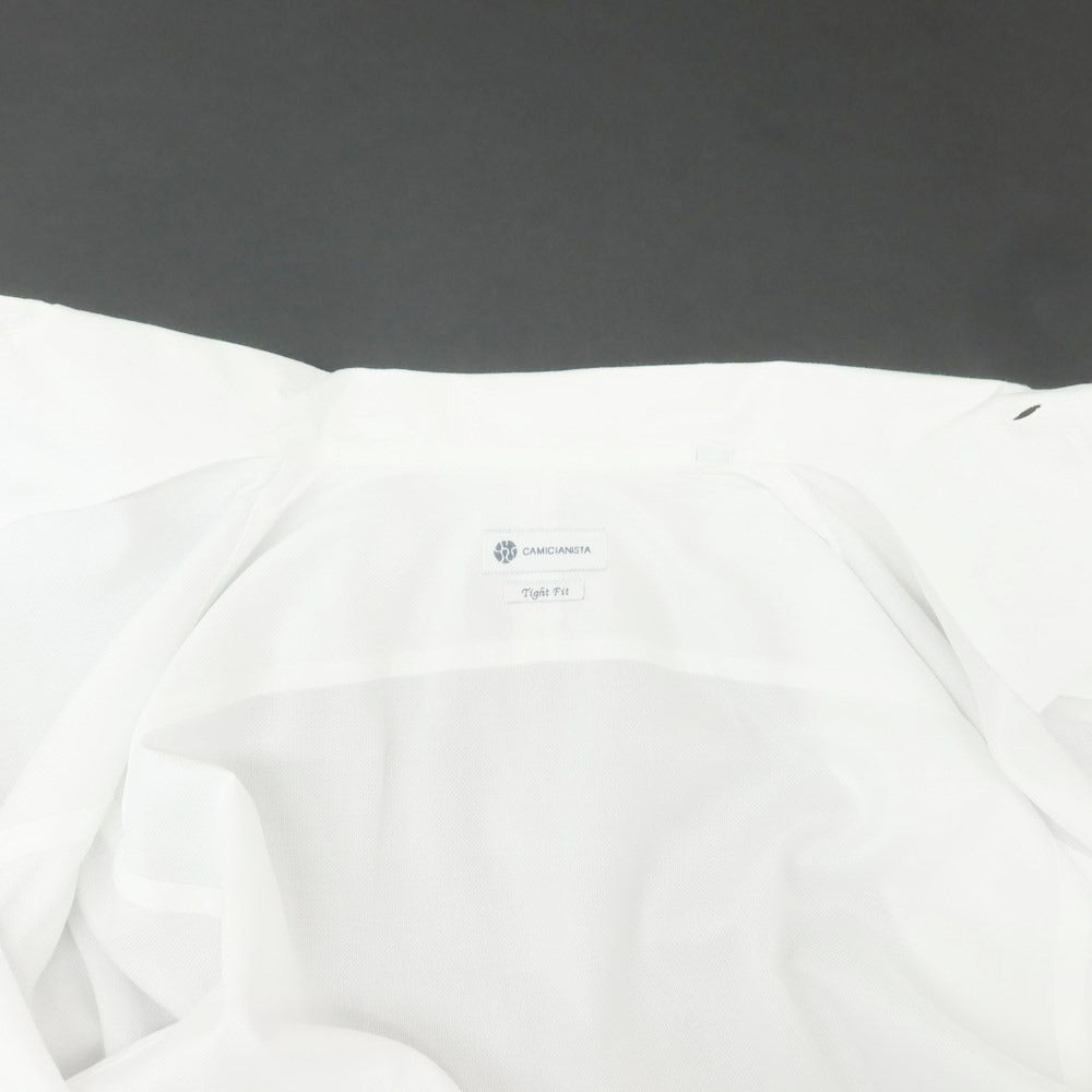 [Used] CAMICIANISTA Oxford Cotton Dress Shirt White [39] [Condition Rank B] ​​[Men&