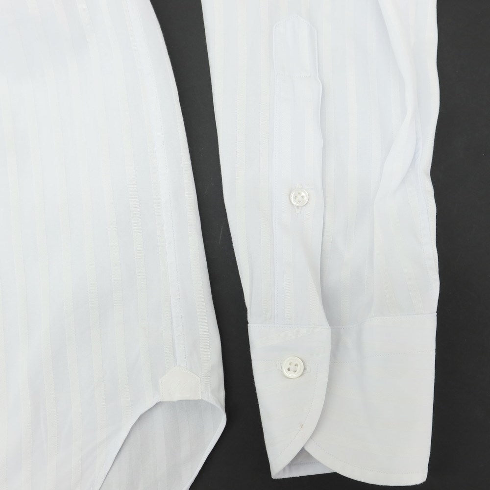 [Used] HITOYOSHI Shadow Stripe Dress Shirt Ice Blue x White [39/84] [Condition Rank B] ​​[Men&