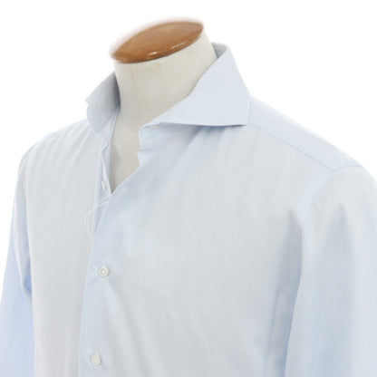 [Used] HITOYOSHI horizontal collar dress shirt, blue x white [39/84] [Condition rank B] ​​[Men&