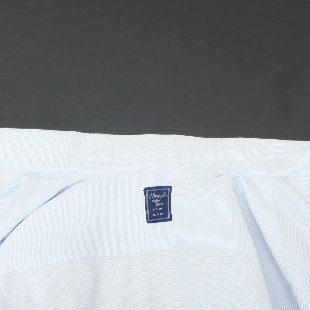 [Used] HITOYOSHI horizontal collar dress shirt, blue x white [39/84] [Condition rank B] ​​[Men&