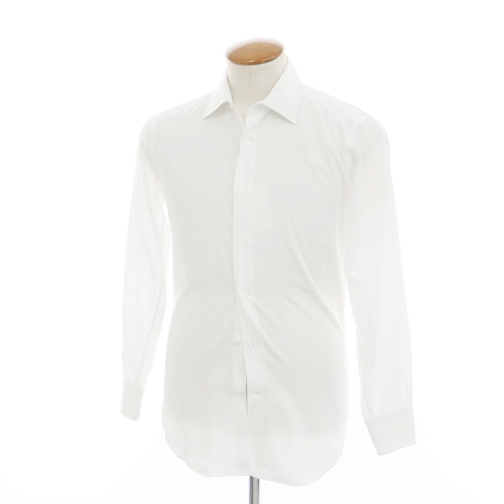 [Used] HITOYOSHI Shadow Stripe Dress Shirt White [39/84] [Condition Rank C] [Men&