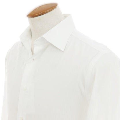 [Used] HITOYOSHI Shadow Stripe Dress Shirt White [39/84] [Condition Rank C] [Men&