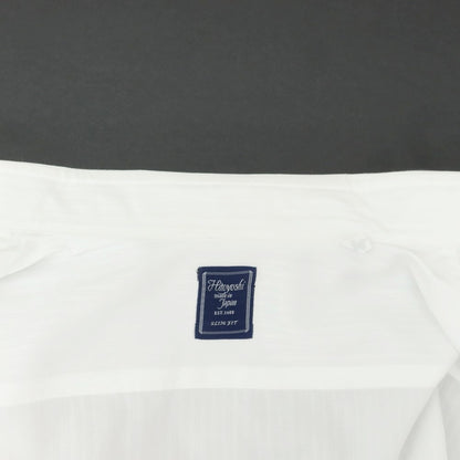 [Used] HITOYOSHI Shadow Stripe Dress Shirt White [39/84] [Condition Rank C] [Men&