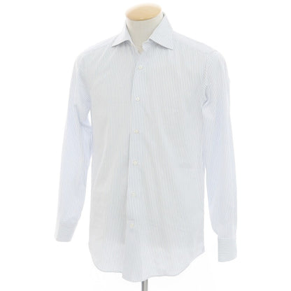 [Used] FAIRFAX Herringbone Dress Shirt White x Blue [38] [Condition Rank B] ​​[Men&