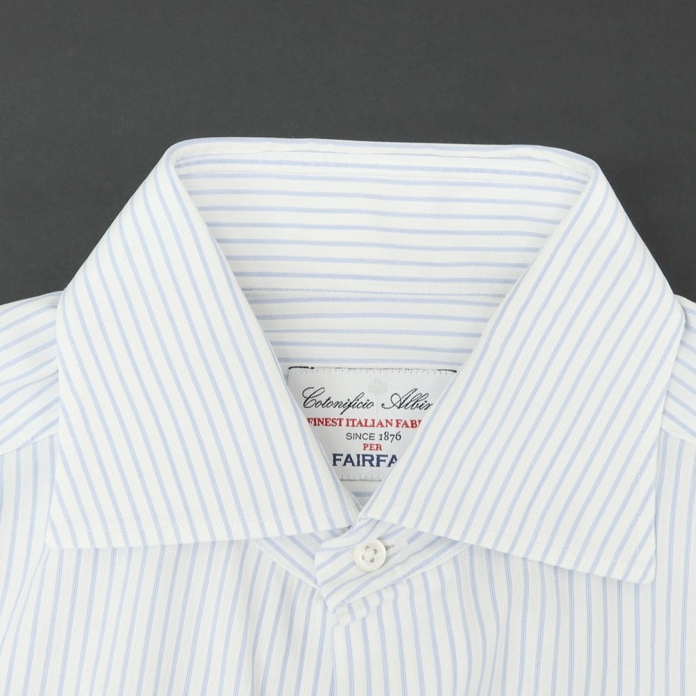 [Used] FAIRFAX Herringbone Dress Shirt White x Blue [38] [Condition Rank B] ​​[Men&