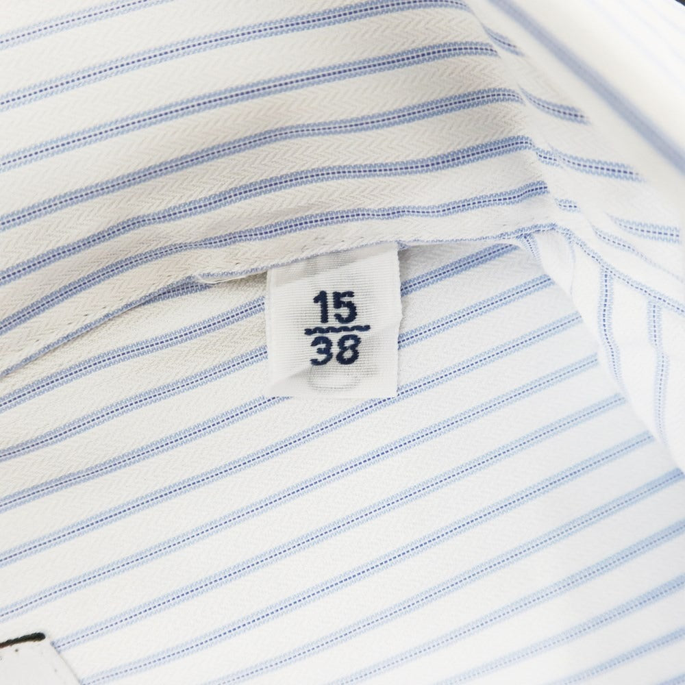 [Used] FAIRFAX Herringbone Dress Shirt White x Blue [38] [Condition Rank B] ​​[Men&