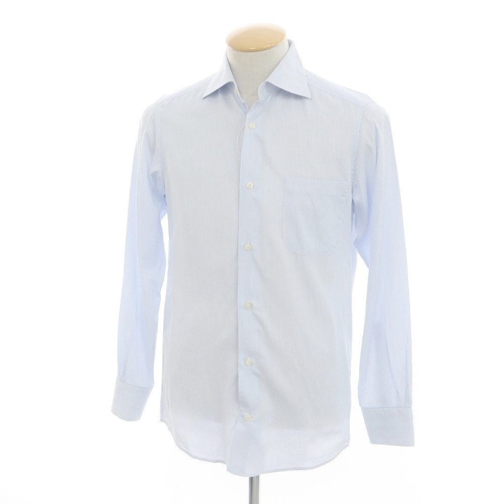 [Used] FAIRFAX Striped Dress Shirt White x Blue [38] [Condition Rank B] ​​[Men&