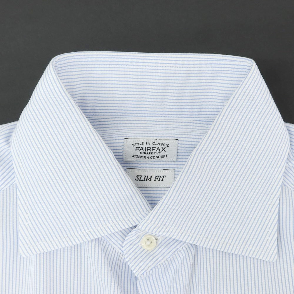 [Used] FAIRFAX Striped Dress Shirt White x Blue [38] [Condition Rank B] ​​[Men&