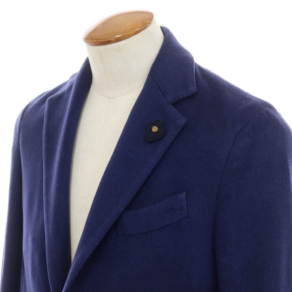 【中古】ラルディーニ LARDINI カシミヤ チェスターフィールドコート ライトネイビー【 46 】【 状態ランクC 】【 メンズ 】