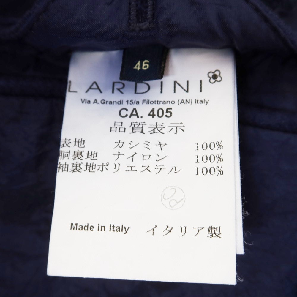 【中古】ラルディーニ LARDINI カシミヤ チェスターフィールドコート ライトネイビー【 46 】【 状態ランクC 】【 メンズ 】