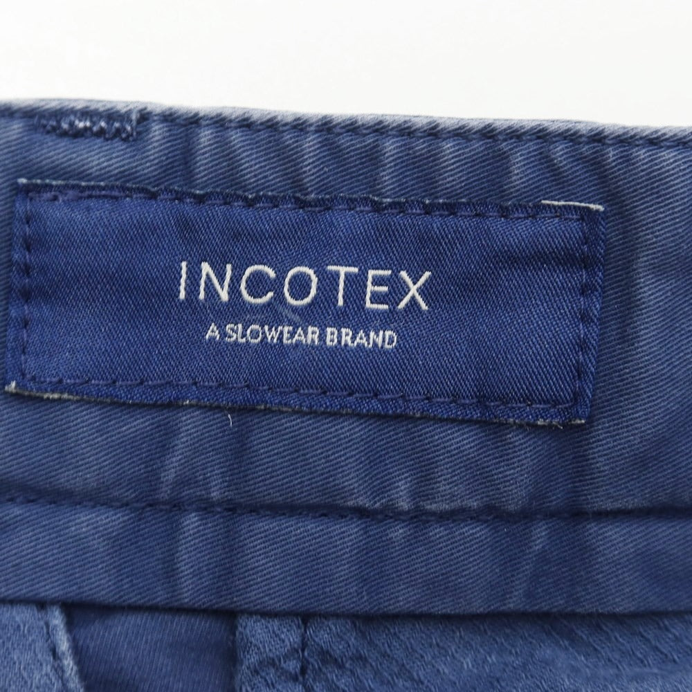 【中古】インコテックス INCOTEX コットンツイル ショートパンツ ライトネイビー【サイズ46】【NVY】【S/S】【状態ランクC】【メンズ】【759382】