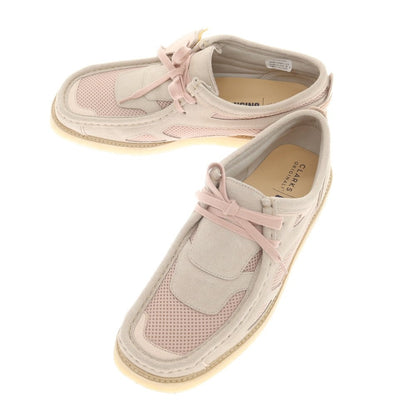 【中古】ユニオン UNION × Clarks 2024年春夏 モカシンシューズ グレージュxライトピンク【 UK9 】【 状態ランクA 】【 メンズ 】