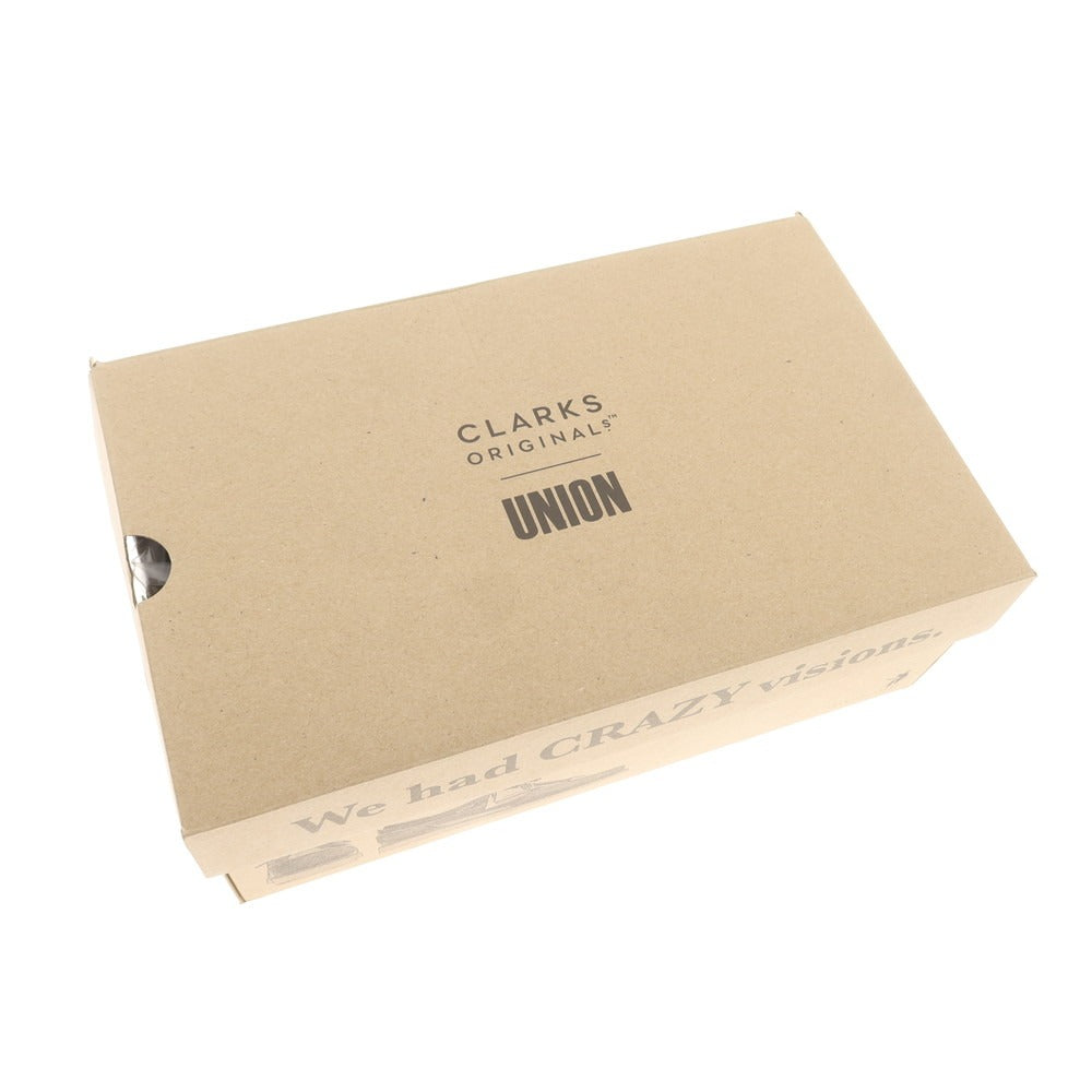 【中古】ユニオン UNION × Clarks 2024年春夏 モカシンシューズ グレージュxライトピンク【 UK9 】【 状態ランクA 】【 メンズ 】