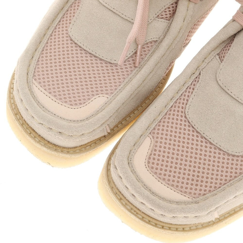 【中古】ユニオン UNION × Clarks 2024年春夏 モカシンシューズ グレージュxライトピンク【 UK9 】【 状態ランクA 】【 メンズ 】