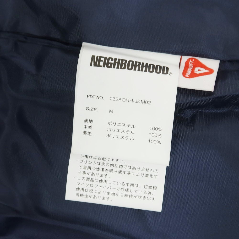 【中古】ネイバーフッド NEIGHBORHOOD 2023年秋冬 ポリエステル 中綿ブルゾン ネイビー【 M 】【 状態ランクA 】【 メンズ 】 [EPD]