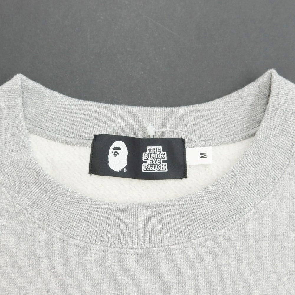 [Used] A BATHING APE × Black Eye Patch 2024 Spring/Summer Crew Neck Sweatshirt Gray [Size M] [GRY] [A/W] [Condition Rank A] [Men&