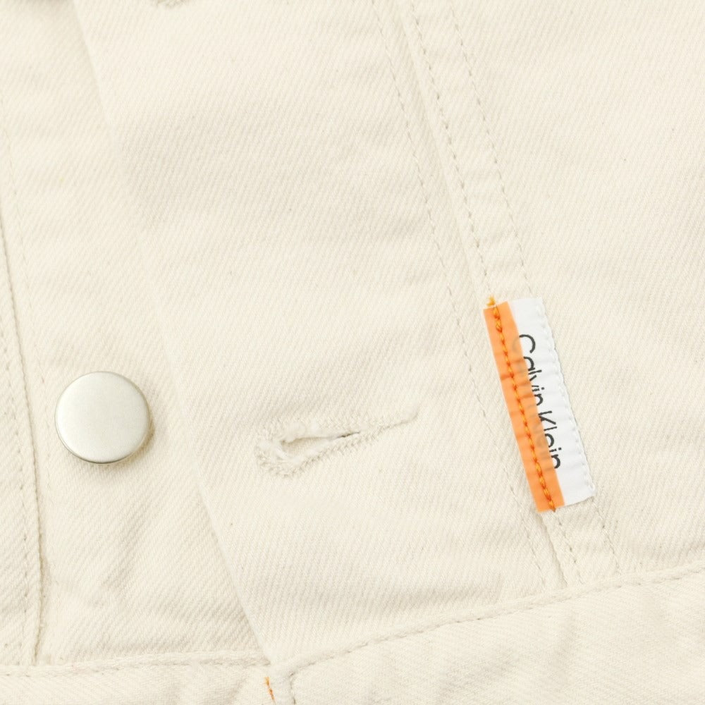 [Used] Calvin Klein x Heron Preston Cotton G-Jean Denim Jacket Ivory [M] [Condition Rank B] [Men&