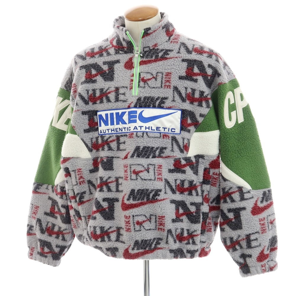 【中古】カクタスプラントフリーマーケット CACTUS PLANT FLEA MARKET × NIKE ポリエステル ハーフジップ フリースジャケット グレーxグリーン【 M 】【 状態ランクB 】【 メンズ 】