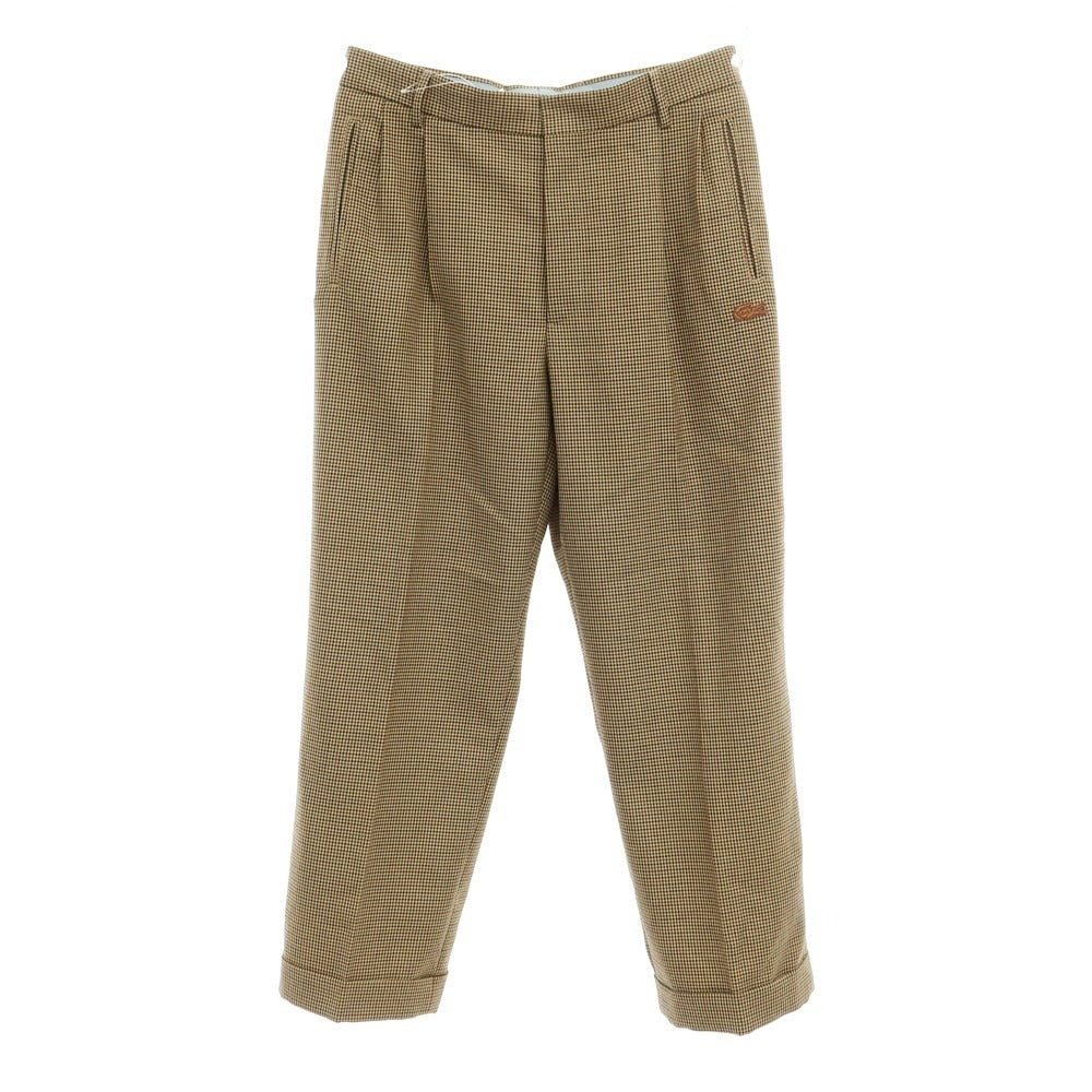 [Used] LACOSTE x le FLEUR polyester rayon houndstooth slacks, beige x brown [size 42] [BEI] [S/S] [Condition rank A] [Men&