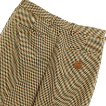[Used] LACOSTE x le FLEUR polyester rayon houndstooth slacks, beige x brown [size 42] [BEI] [S/S] [Condition rank A] [Men&