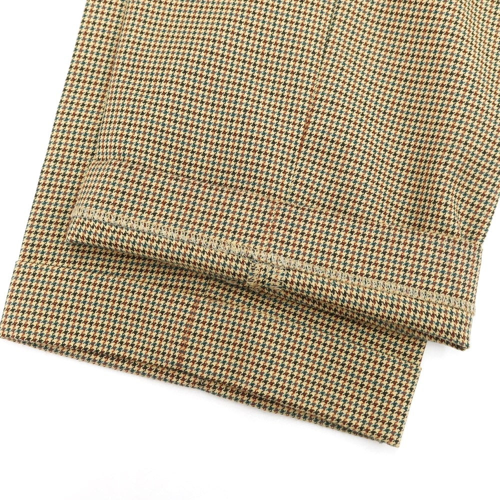 [Used] LACOSTE x le FLEUR polyester rayon houndstooth slacks, beige x brown [size 42] [BEI] [S/S] [Condition rank A] [Men&