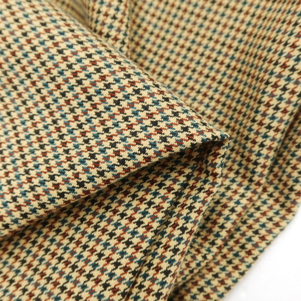 [Used] LACOSTE x le FLEUR polyester rayon houndstooth slacks, beige x brown [size 42] [BEI] [S/S] [Condition rank A] [Men&