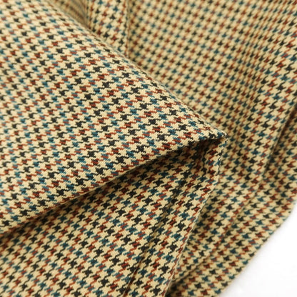 [Used] LACOSTE x le FLEUR polyester rayon houndstooth slacks, beige x brown [size 42] [BEI] [S/S] [Condition rank A] [Men&