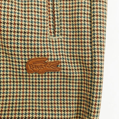 [Used] LACOSTE x le FLEUR polyester rayon houndstooth slacks, beige x brown [size 42] [BEI] [S/S] [Condition rank A] [Men&