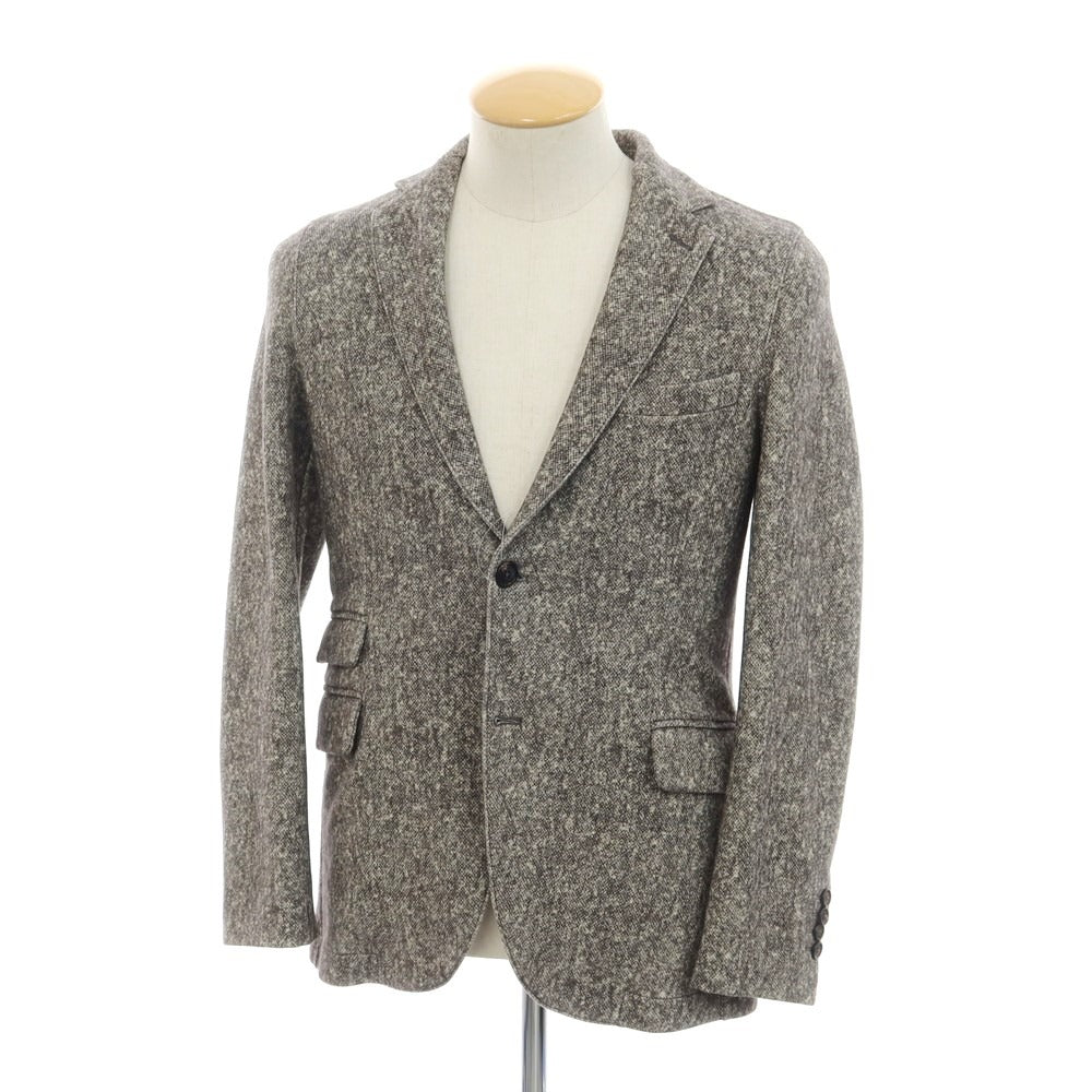 【中古】チルコロ1901 CIRCOLO 1901 コットンジャージー 2つボタン カジュアルジャケット グレーxアイボリー【サイズ42】【GRY】【A/W】【状態ランクB】【メンズ】【758993】 [EPD]