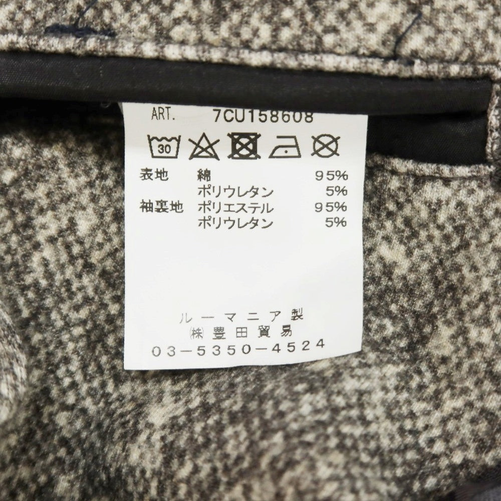 【中古】チルコロ1901 CIRCOLO 1901 コットンジャージー 2つボタン カジュアルジャケット グレーxアイボリー【サイズ42】【GRY】【A/W】【状態ランクB】【メンズ】【758993】