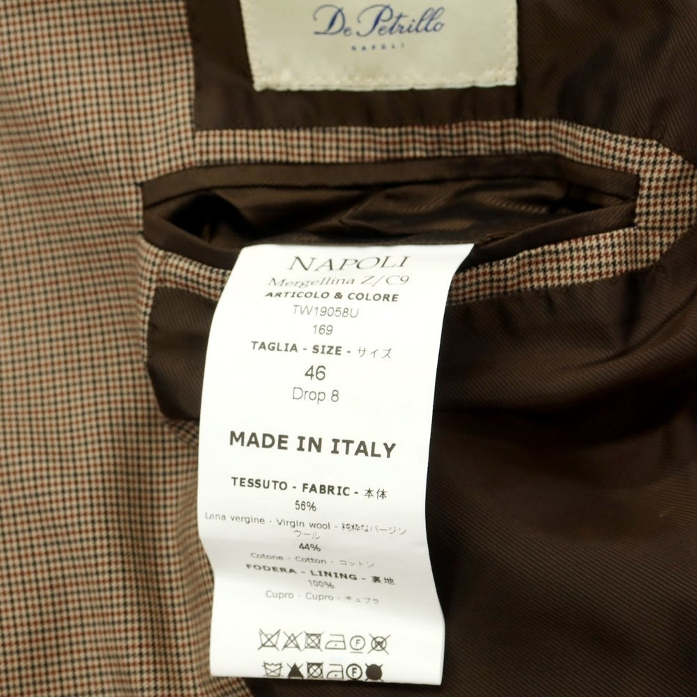 [Used] DE PETRILLO wool cotton 2B set up 2 button suit
 Brown [46] [Condition Rank B] ​​[Men&