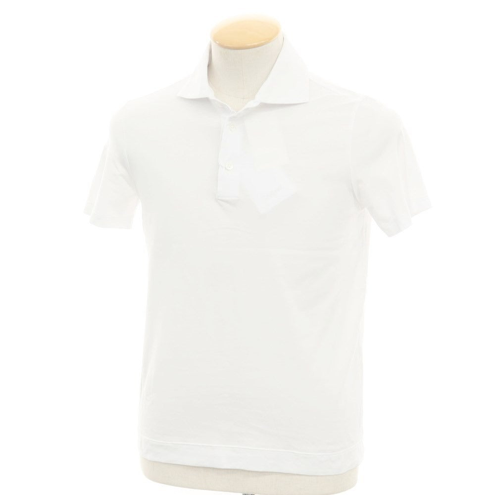 [Used] CRUCIANI High Gauge Stretch Cotton Short Sleeve Polo Shirt White [44] [Condition Rank B] [Men&