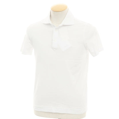 [Used] CRUCIANI High Gauge Stretch Cotton Short Sleeve Polo Shirt White [44] [Condition Rank B] [Men&