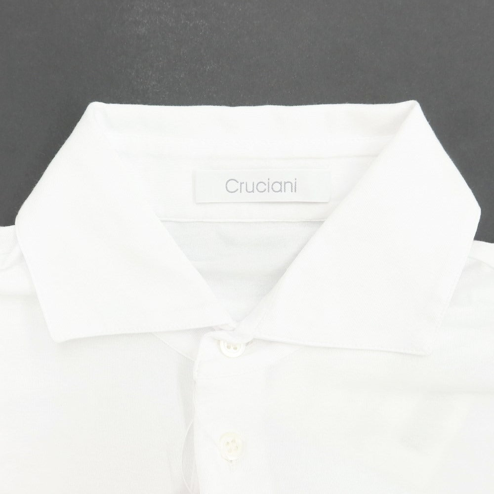 [Used] CRUCIANI High Gauge Stretch Cotton Short Sleeve Polo Shirt White [44] [Condition Rank B] [Men&