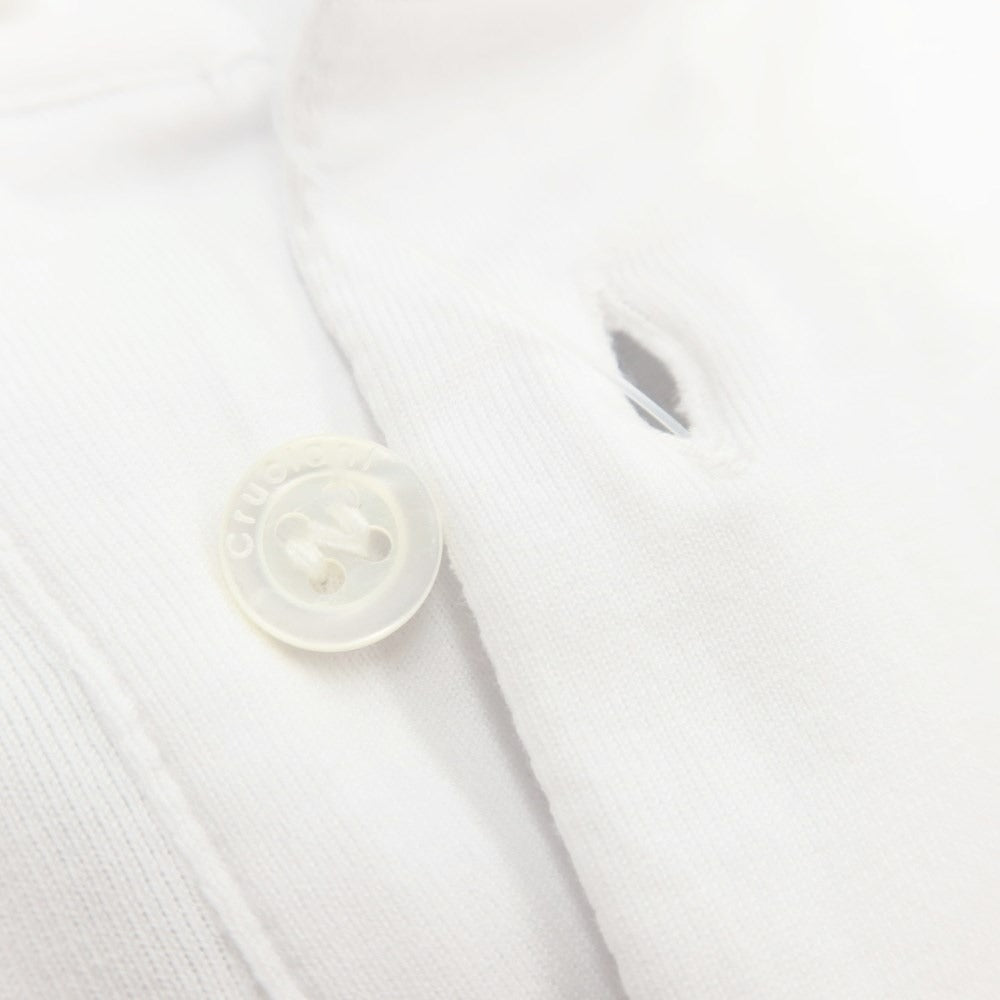 [Used] CRUCIANI High Gauge Stretch Cotton Short Sleeve Polo Shirt White [44] [Condition Rank B] [Men&