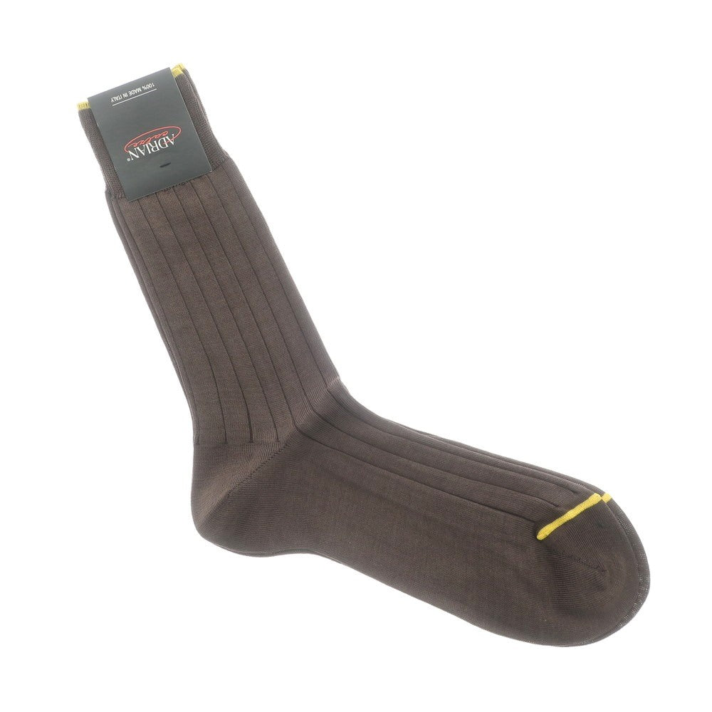 [New] ADRIAN Ribbed Socks Brown x Yellow [39-42] [Condition Rank N] [Men&