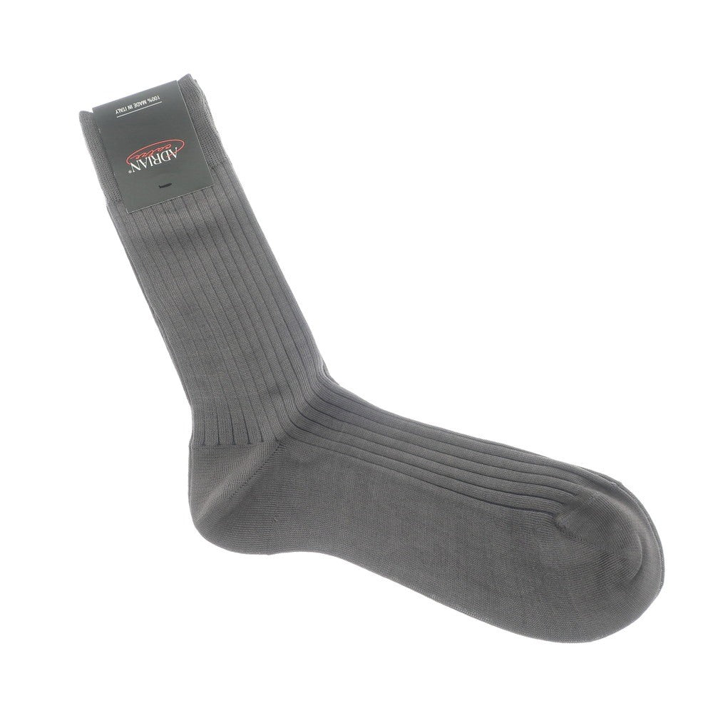 [New] ADRIAN Ribbed Socks Gray x Light Navy [39-42] [Condition Rank N] [Men&