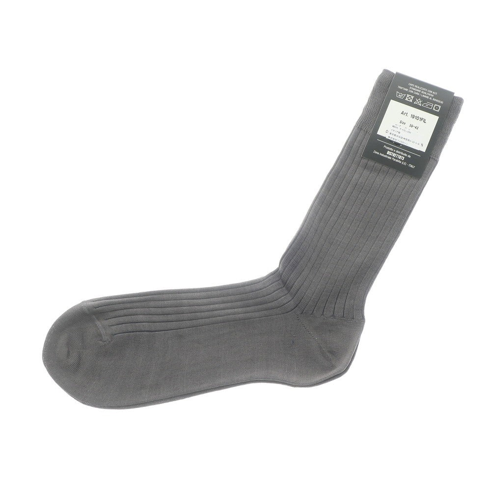 [New] ADRIAN Ribbed Socks Gray x Light Navy [39-42] [Condition Rank N] [Men&